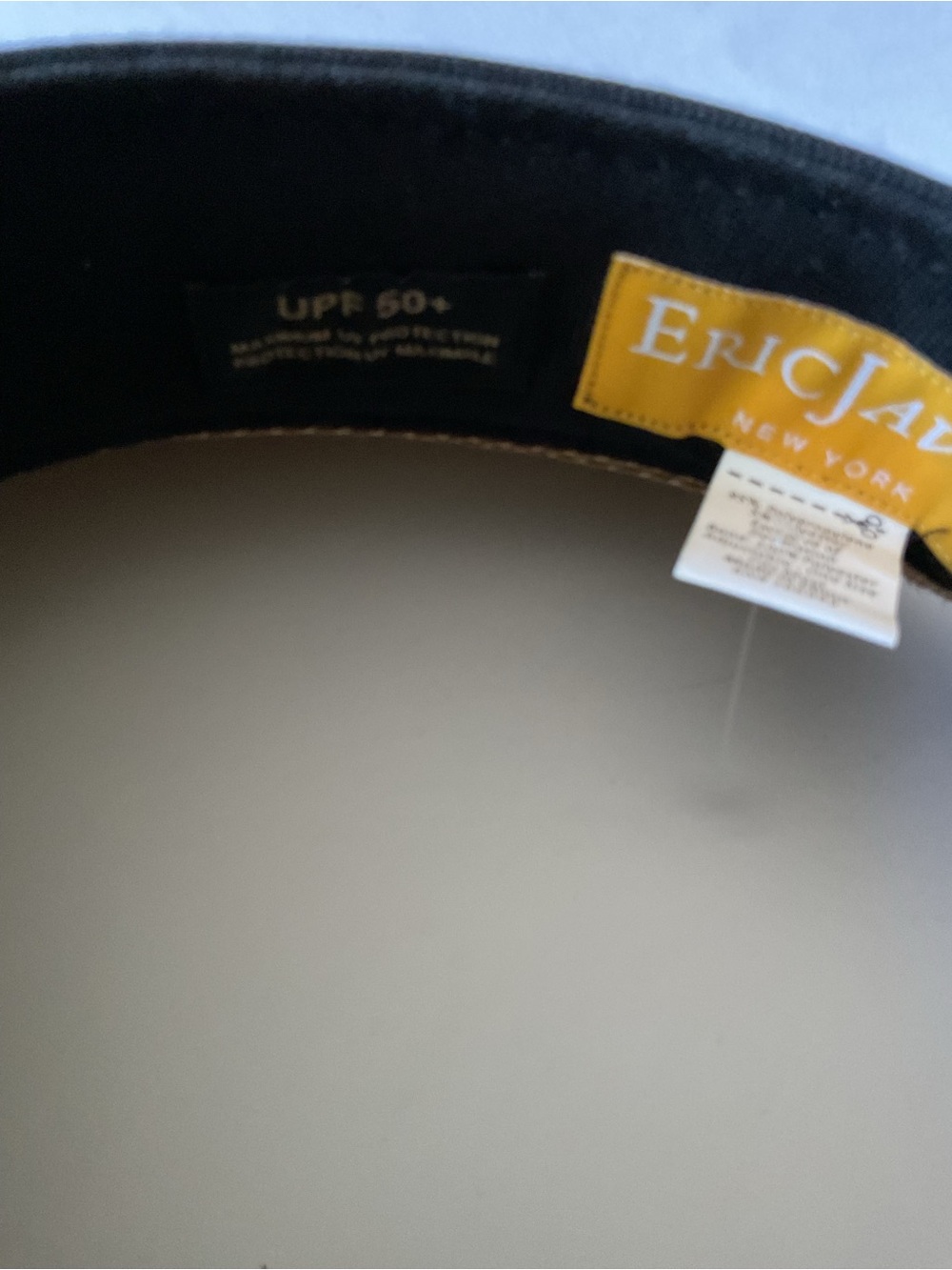 ERIC JAVITS SQUISHEE HALO HAT NATURAL/BLACK ONE SIZE ADJUSTABLE NEW NO TAGS - Picture 11 of 16